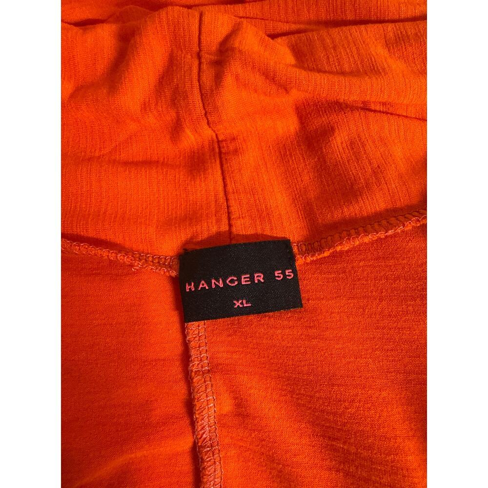 Hanger 55 Orange Open Front Cardigan XL Draped Lightweight Stretch Duster - Picture 6 of 7